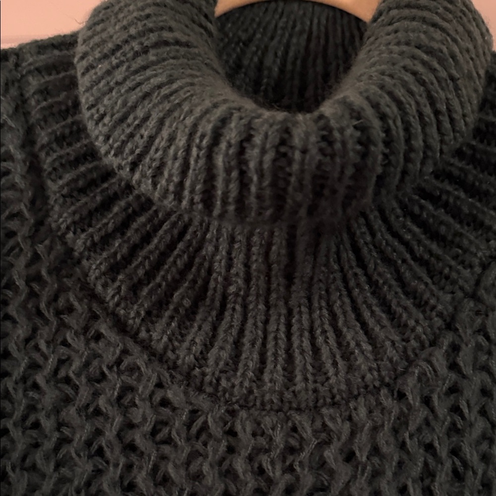 LC Lauren Conrad Dark Green Cowl Neck Sweater - Picture 2 of 6